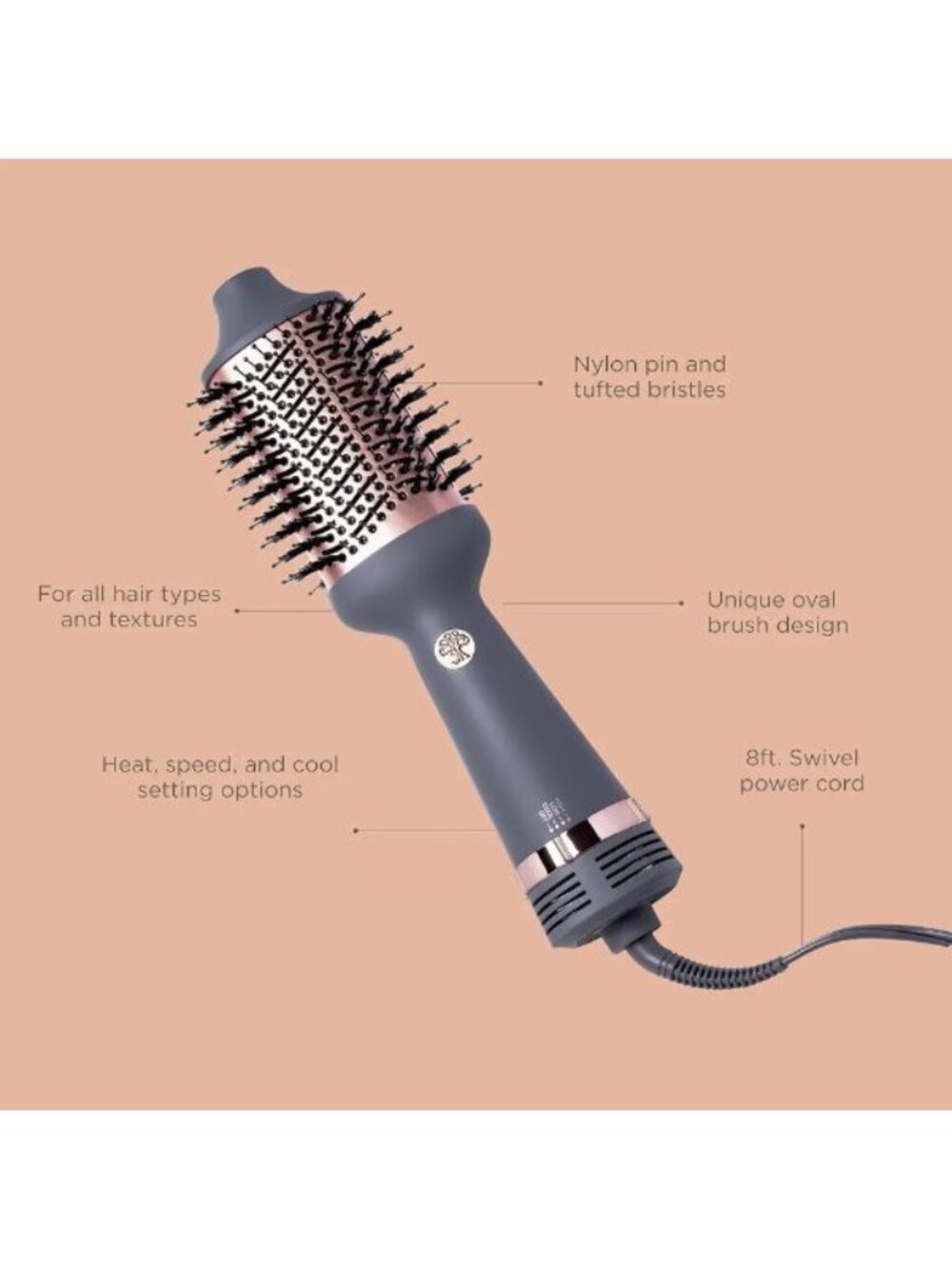 Hairitage Up In The Air Volumizing Brush Hair Dryer for Curling & Straightening - Picture 5 of 10